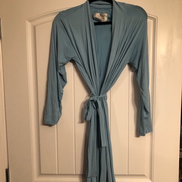 Other - Luxury short robe. 100% Bamboo. Light blue.